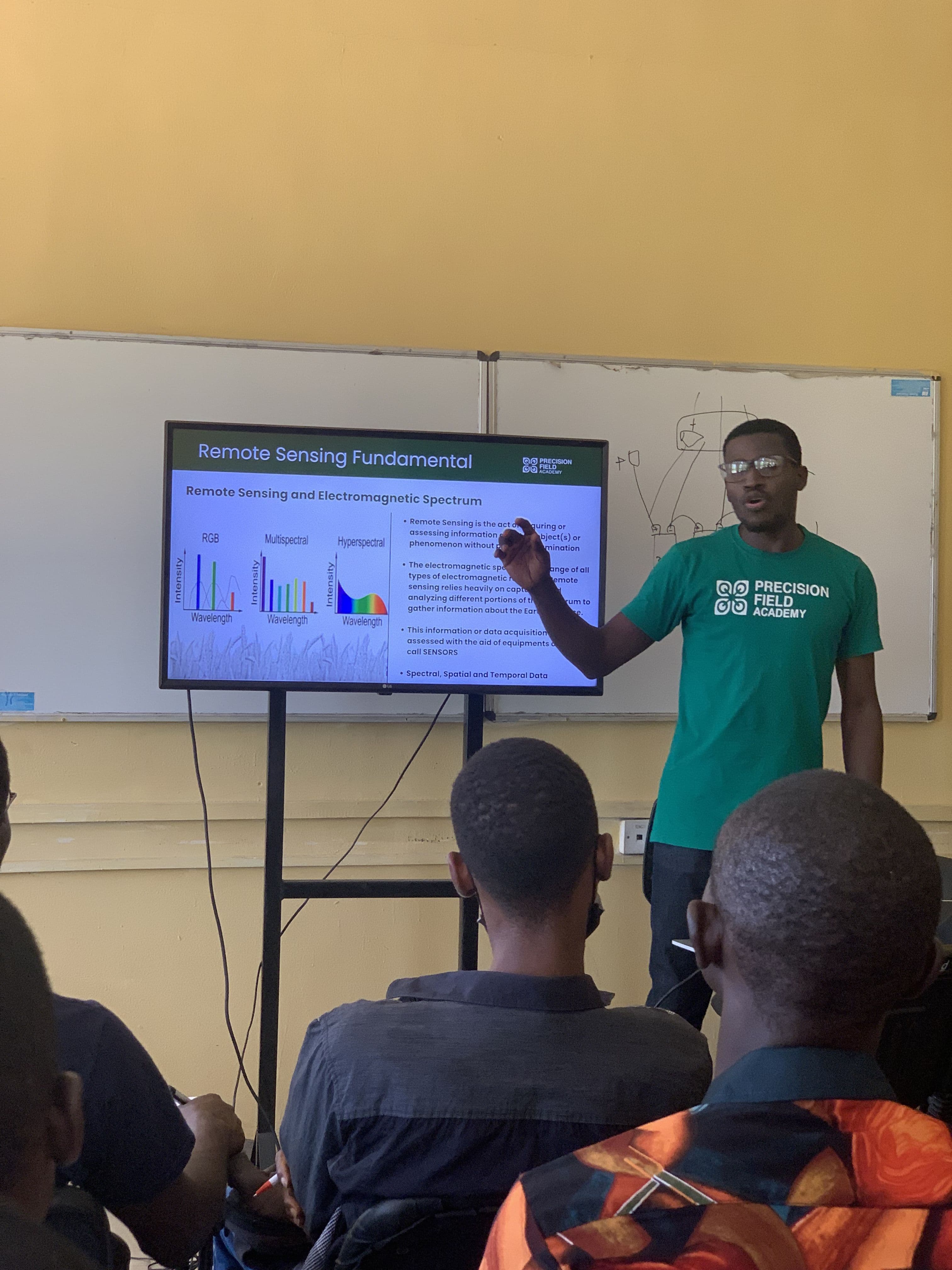 Femi Adekoya teaching about smart farming