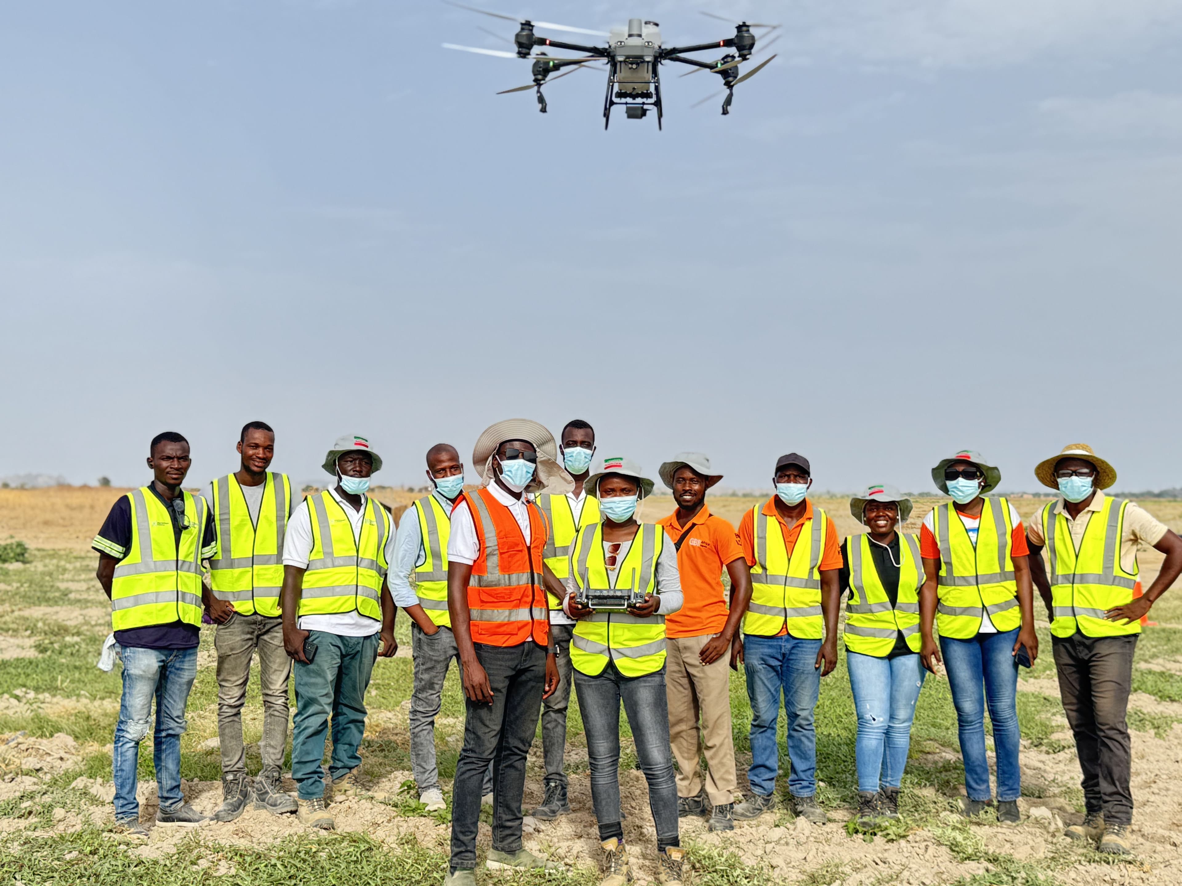 Femi Adekoya with iaprecision trained pilots